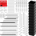 Set de 300 Ganchos para Panel Perforado (Pegboard) | Accesorios Organizadores para Colgar | Ganchos Metalicos Duraderos para Herramientas, Garaje y Taller