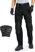 Pantalones de trabajo DURAWERK para hombre, pantalones de carpintero con bolsillos y rodilleras reforzadas, pantalones cargo para construcción 