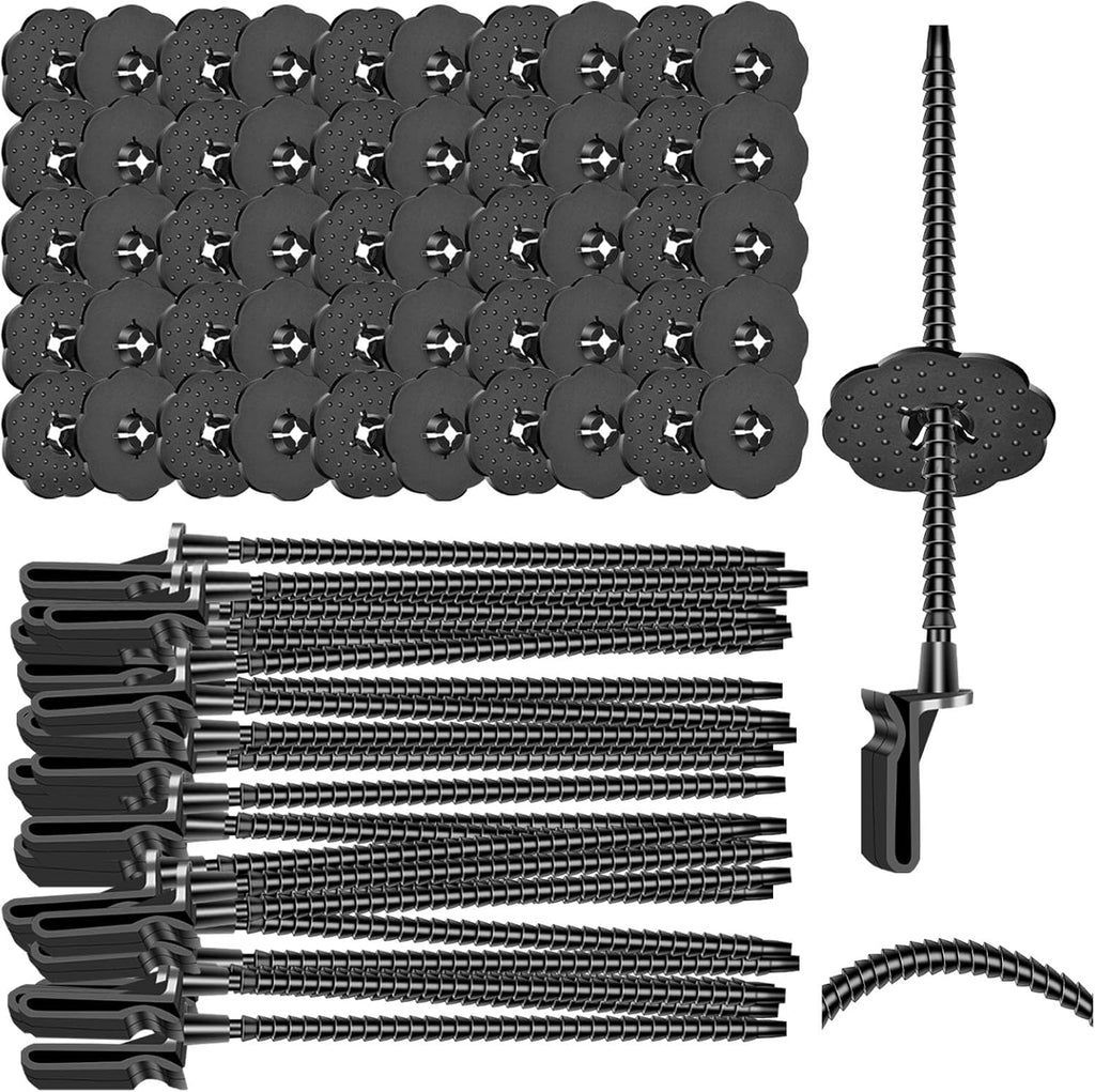 FUTRPOW 100 Sets de Clips de Nylon para Panel Solar | Sujetadores Guarda Aves y Roedores para Fijar Malla a Paneles Solares