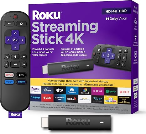 Roku Streaming Stick 4K 2022 (producto oficial del fabricante) | Dispositivo de transmisión 4K/HDR/Dolby Vision