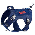 Arnés Táctico para Perros OneTigris — Talla L, Azul, Sin Jalón, Paneles Hook & Loop, para Caminata y Entrenamiento
