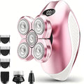 Afeitadora eléctrica para mujer, 5 en 1, recargable, para el cuerpo, resistente al agua, para uso en seco y húmedo, recortadora para rostro, axilas, zona del bikini, labios, brazos y piernas.