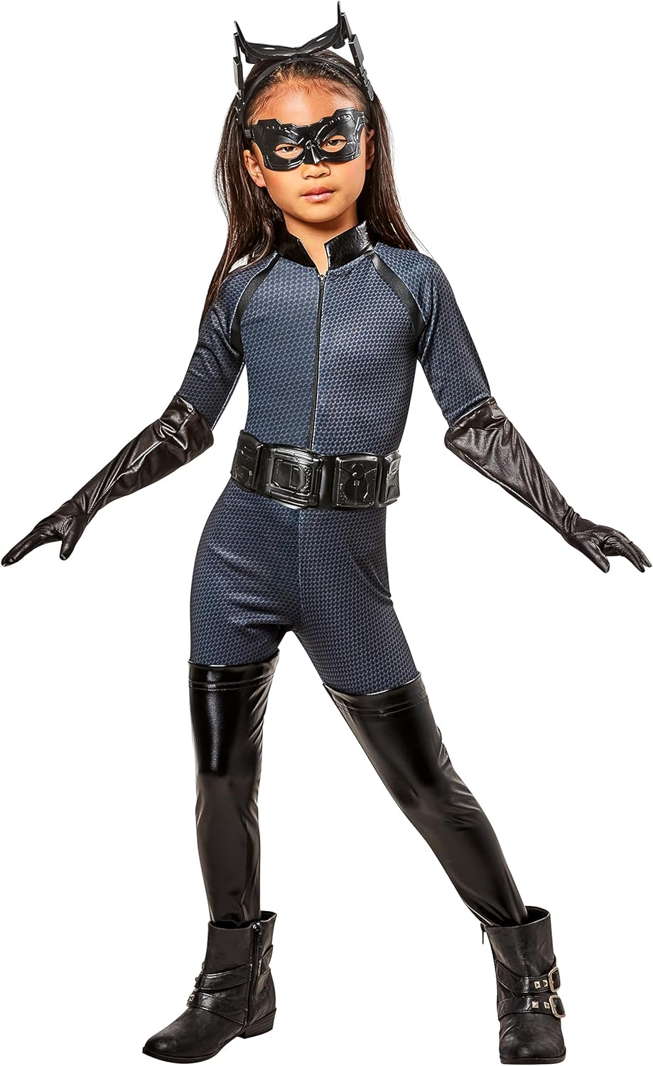 Disfraz Catwoman Niña Rubie's | DC Batman The Dark Knight Rises | Talla S (4-6 años) | Licencia Oficial