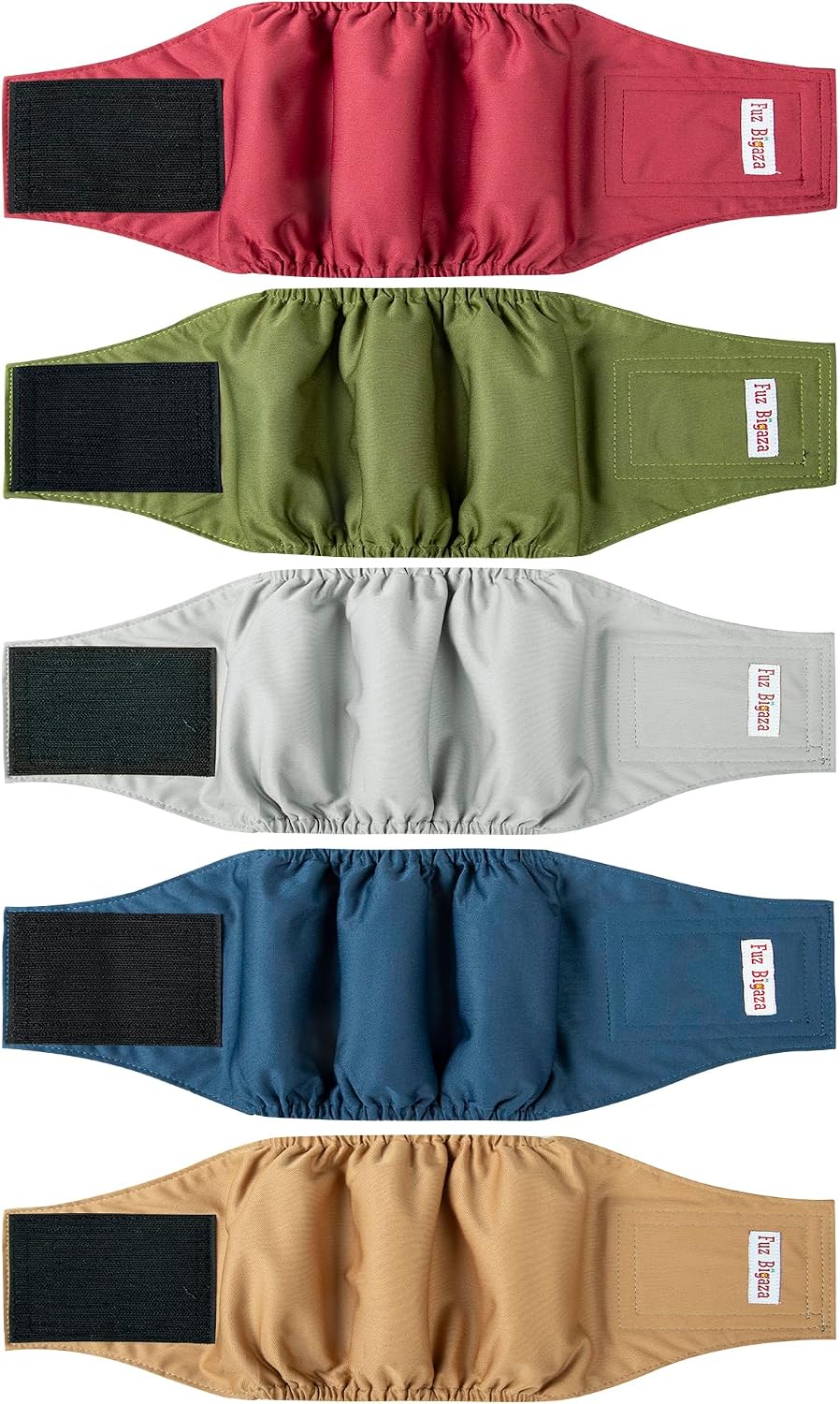 Pañales para perros machos, lavables, reutilizables, de alta absorción, fajas abdominales para perros, bragas para cachorros, entrenamiento para ir al baño, marcaje para incontinencia, talla grande (paquete de 5).