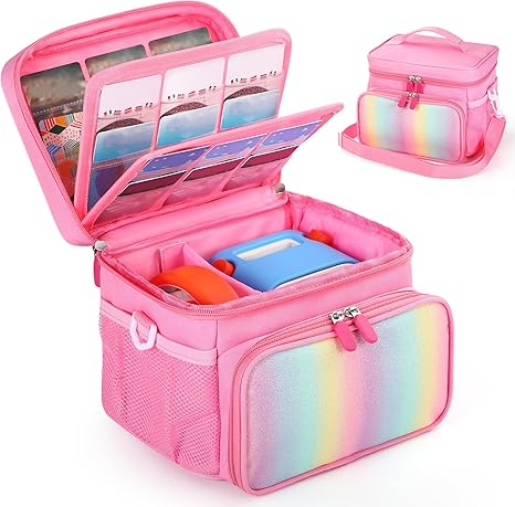 Funda de Viaje para Yoto Player 3ra Generación – Capacidad 30 Tarjetas | Correa Ajustable | Para Niños | Color Rosa | Solo Funda