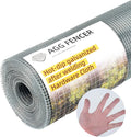Malla Metálica AggFencer 40 cm x 15 Metros Galvanizado 23 Calibre - Malla Pollo Jardín Soportes Plantas Cerco Metal Soldado Jaula Pantalla - Crianza Animales