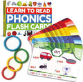 THE BAMBINO TREE Tarjetas flash Phonics - Aprender a leer en 20 etapas fónicas - Educación para niños de 4 a 8 años Kindergarten 1er 2do grado