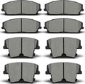 SOLO INCLUYE 6 PIEZAS-Pastillas de freno cerámicas delanteras y traseras TALAMOYI compatibles con Chrysler 300 2005-2020, Dodge Challenger 2009-2018, Dodge Charger 2006-2017, Dodge Magnum 2005-2008.