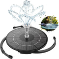 Bomba solar AISITIN de 3,5 W para fuente de agua exterior, bebedero solar para pájaros con múltiples boquillas, fuente de agua solar para jardín, estanques, peceras y acuarios.