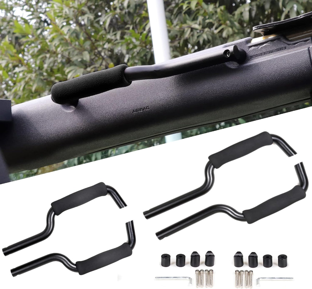 Agarraderas de Aluminio RERPRO para Ford Bronco 4 Puertas 2021-2026 | Manijas de Barra Antivuelco Delanteras y Traseras | Accesorio Interior | Set de 4 Negras