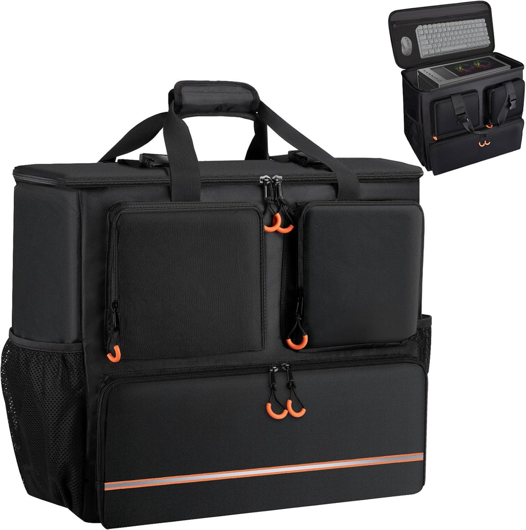 Estuche de Transporte para Torre de Computadora Wigojoy | Grande para Mudanza y Viaje | Mochila para Teclado, Mouse y Accesorios | Portátil para Gaming PC