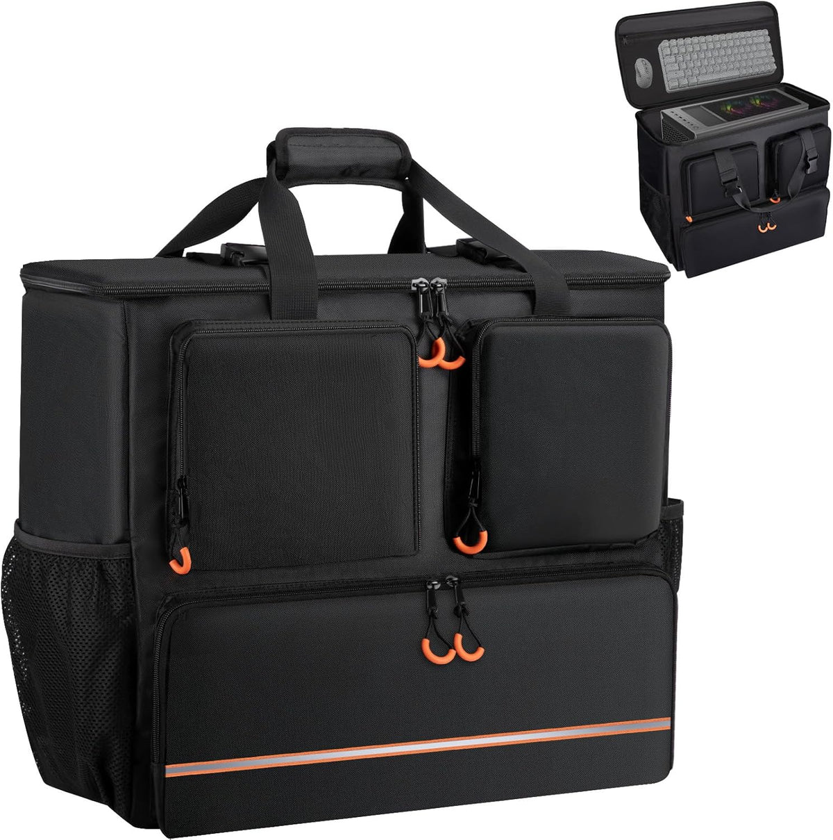 Estuche de Transporte para Torre de Computadora Wigojoy | Grande para Mudanza y Viaje | Mochila para Teclado, Mouse y Accesorios | Portátil para Gaming PC