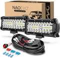 Barra de Luces LED NAOEVO 7" – 240W, 24,000LM, Combo Spot/Flood, Pack x2 para 4x4, ATV y Bote