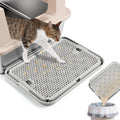 Rampa para arenero Lanstics, color gris, con filtro, ideal para gatos, fácil de limpiar y antihuellas, ideal para gatitos y gatos mayores (42 x 28 cm) 