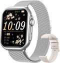 Reloj inteligente HD de 1, 83", 30 días de duración de la batería, monitor de sueño/frecuencia cardíaca/SpO2/presión arterial, llamadas/mensajes/notificaciones, 5ATM, más de 110 modos deportivos, reloj de seguimiento de actividad física