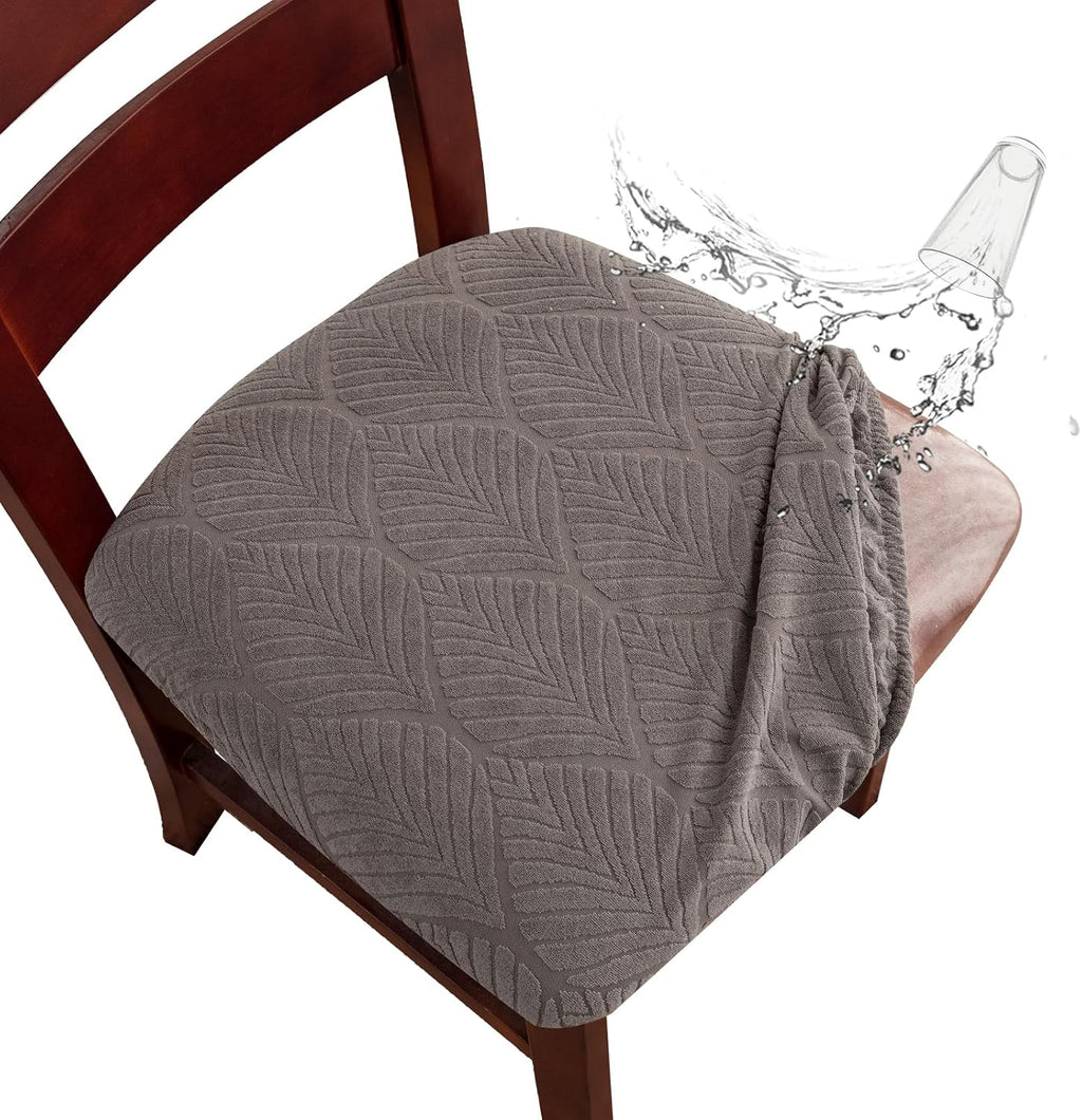 Juego de 6 fundas impermeables para sillas de comedor Genina, fundas elásticas de jacquard para sillas de comedor, fundas protectoras para sillas de cocina Parsons