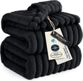 Manta Bedsure GentleSoft tamaño King para cama - Mantas suaves y acogedoras para mujeres, mantas grandes de forro polar para niñas, color negro, 108 x 90 pulgadas