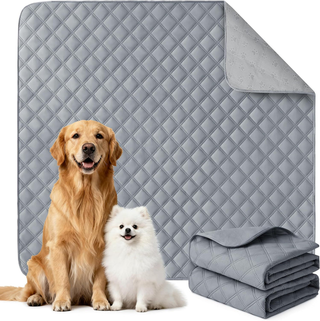 Almohadillas absorbentes lavables y reutilizables Eterish para perros, tamaño grande/extragrande de 36'' x 41'', paquete de 2, almohadillas absorbentes antideslizantes para el entrenamiento de cachorros y perros, almohadillas impermeables para el parto y