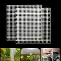 Divisor Ajustable para Acuario | Rejilla de Plastico para Fondo y Filtro | Tablero de Aislamiento | Bandeja Egg Crate (Blanco, 2 Piezas 11.8x11.8 Pulgadas, Agujero 0.35 Pulgadas)