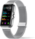 Smartwatch Fitness con Monitor Cardíaco y Oxígeno en Sangre 24/7 – IP68, Gris Plateado
