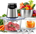 Mooye Procesador de Alimentos Eléctrico | Picadora con Molino de Carne y Picador de Vegetales | 3 Tazones (8+8+3 tazas) | Motor de Cobre | 3 Sets de Cuchillas