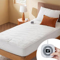 Bedsure Cubrecolchón Eléctrico Calefactor King 198x203cm – 10 Niveles de Calor, Precalentamiento, Apagado Automático 12h y Doble Control