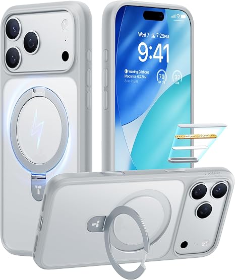 TORRAS Ostand - Funda magnética para iPhone 17 Pro Max con soporte, color