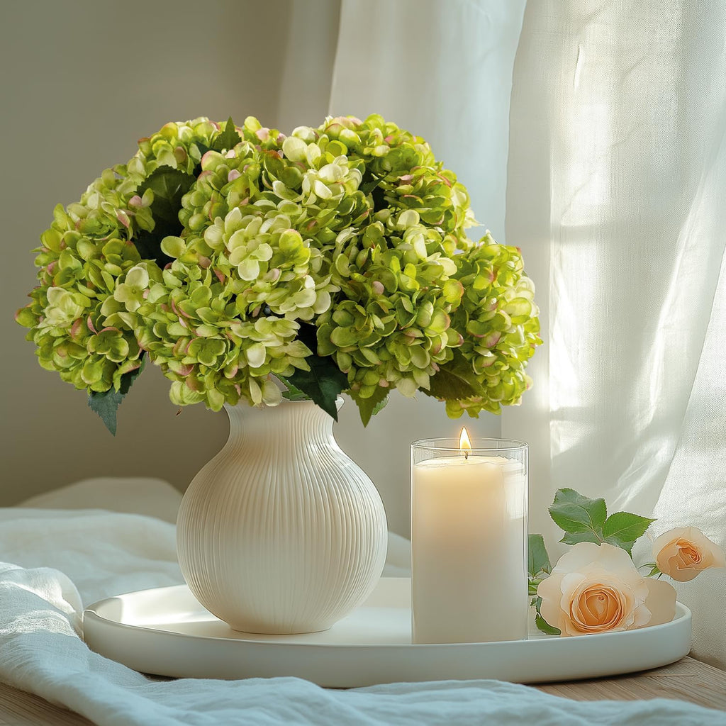 Set de 10 Hortensias Artificiales Bailikang para Centros de Mesa, Ramos y Decoración DIY – Bodas, Hogar, Oficina y Fiestas