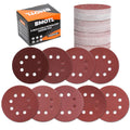 Pack 160 Discos de Lijado BMOTL 5" 8 Orificios Velcro – Surtido Grano 40/60/80/120/150/220/320/400/600 | Para Madera, Metal y Paneles de Yeso | Lijadora Orbital
