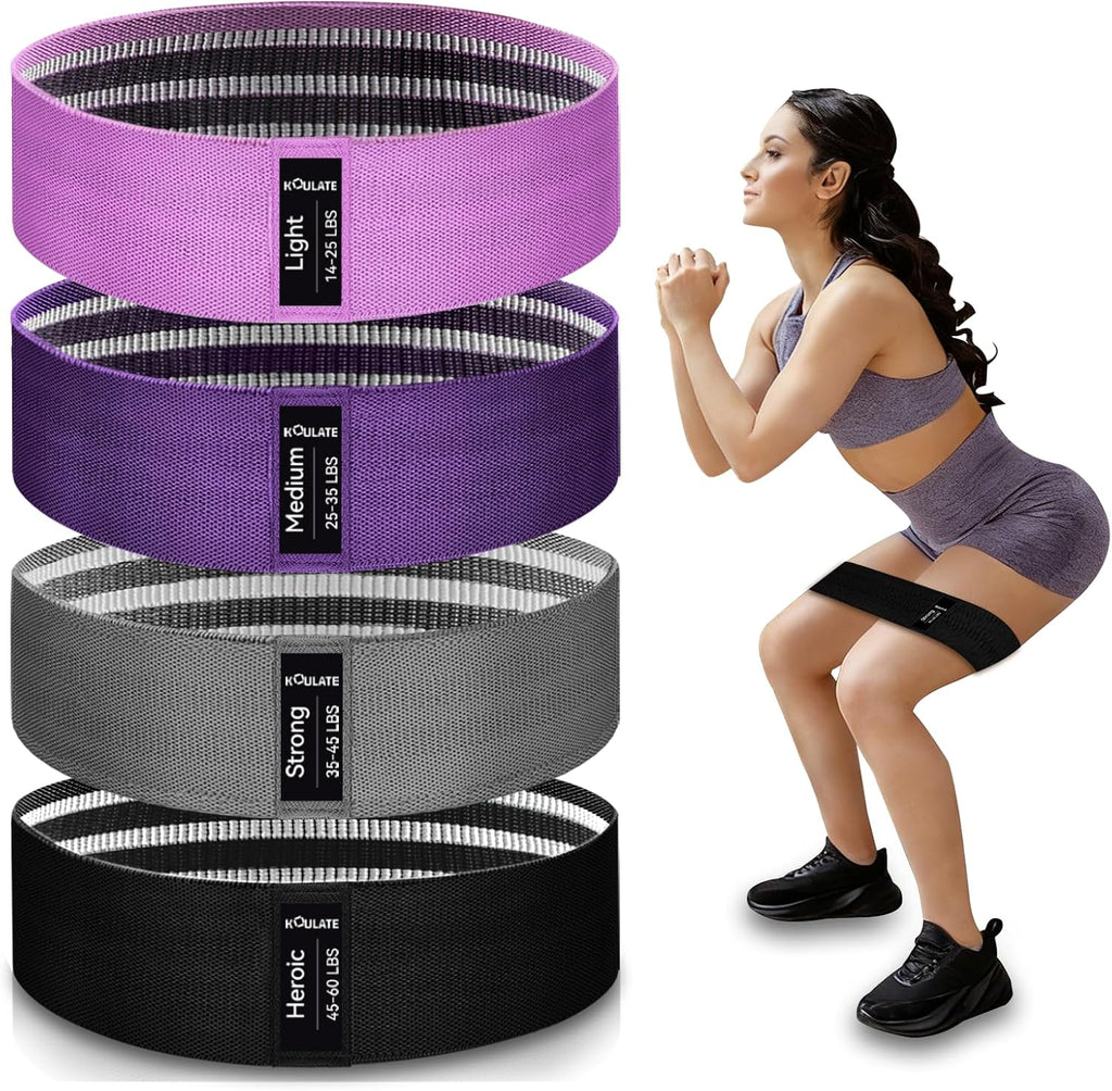 Bandas de resistencia para entrenar, bandas de ejercicio de 4 niveles para mujeres y hombres, banda elástica para fisioterapia, banda de tela para glúteos para gimnasio, yoga, pilates, entrenamiento de piernas.