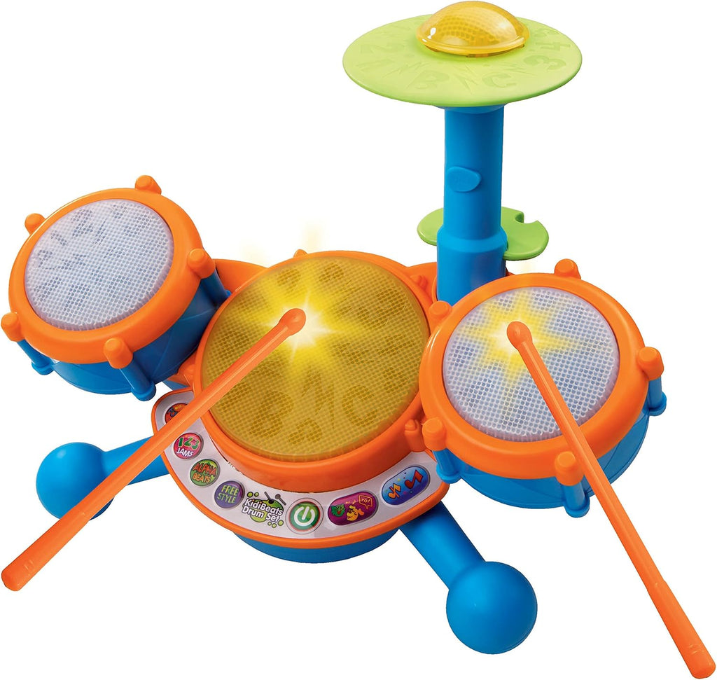 Batería Musical VTech KidiBeats – 4 Modos de Juego, Luces LED y 9 Melodías para Niños de 2 a 5 Años