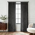 Cortinas de Terciopelo Jolilight Gris Oscuro | Pinch Pleat Elegante | Felpa de Lujo | Bloqueo de Luz | 40x96