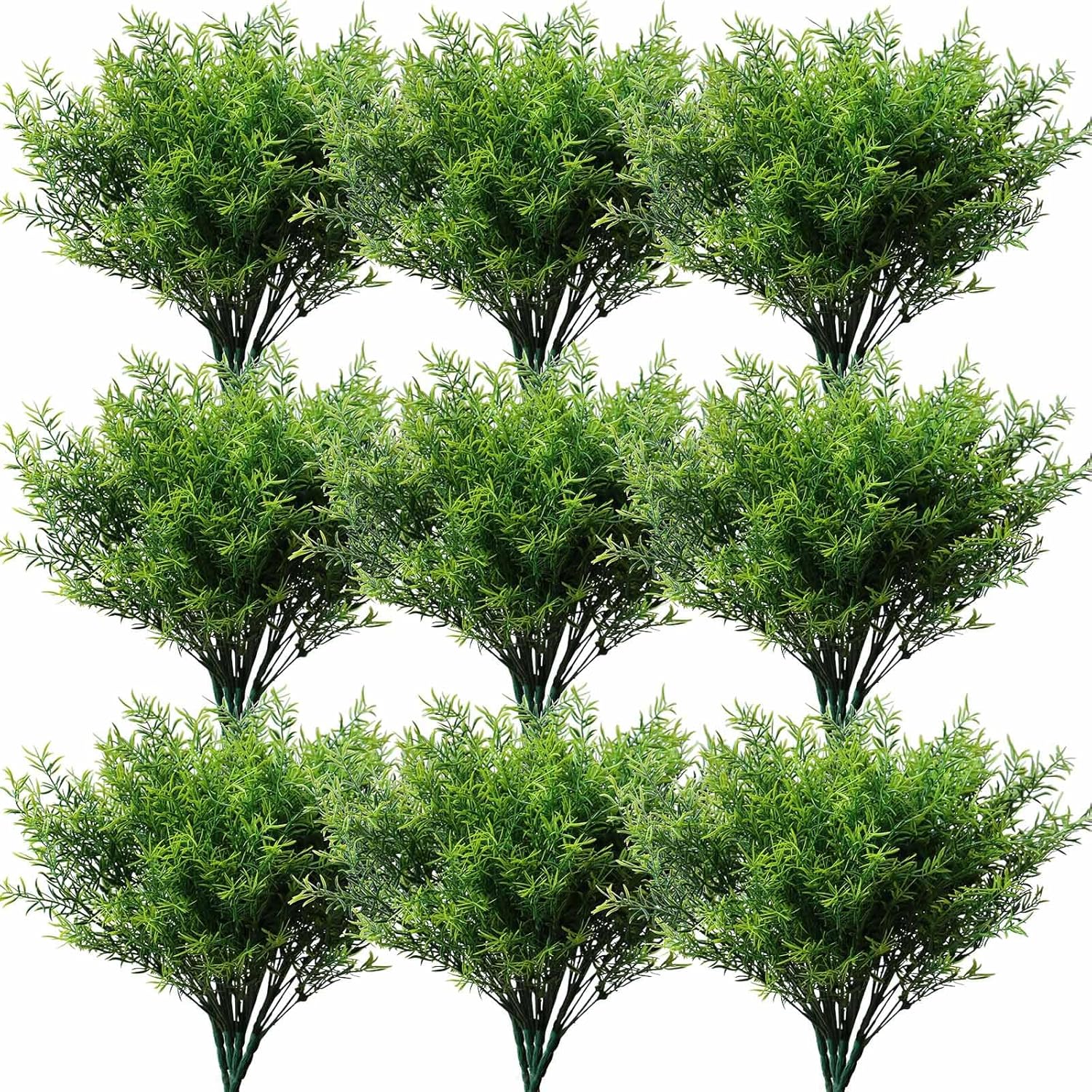 YXYQR 18PCS Outdoor Artificial Flowers Rosemary Plants UV Resistant Bulk Fake Bushes Grass Mums Outside Faux Plastic Greenery Shrubs for Front Porch Window Box Planter Hanging Basket Garden Wedding