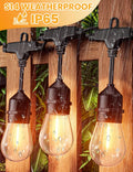 Svater Luces de cadena para exteriores de 50 pies para exteriores, luz LED