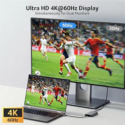 Acer Hub USB C 4 en 1, adaptador tipo C a HDMI dual 4K a 60Hz, divisor HDMI para monitores duales con puerto PD de 100 W, USB 3.0, adaptador de monitor dual para dispositivos USB C con modo Alt DP