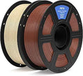 Filamento PETG ELEGOO 1.75mm 2KG — Marrón y Beige, 2 Carretes de 1KG, Precisión +/-0.02mm para Impresoras FDM