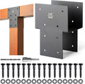 Tapas para postes de 6"x6" (medidas reales: 5.5"x5.5") Soportes de unión resistentes para postes de madera, soportes conectores para postes de terraza a vigas (poste en serie) 1 paquete