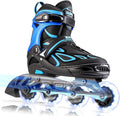 ⚠️ Talla XL – 2PM SPORTS Patines en Línea Vinal con Ruedas Iluminadas – Para Principiantes, Niños y Adultos, Color Azul