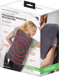 Almohadilla térmica con peso, vibraciones y masajes relajantes de Sharper Image | Apagado automático, ideal para fiestas, para hombres y mujeres | 3 puntos de calor, 9 puntos de masaje, 30 x 60 cm, 1,8 kg 