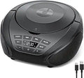 Gueray Reproductor de CD Portátil Boombox | Radio FM, Entrada AUX, Auriculares, Modo Playlist | Para Uso Interior y Exterior
