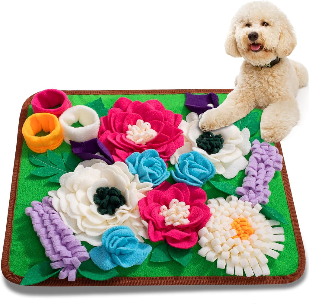 Alfombra Olfativa Meilzer para Perros – Diseño Floral, Dispensadora de Premios, Antideslizante y Portátil