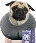 Loflaze Collar inflable suave para perro, alternativa después de la cirugía, collar en E para perros grandes, medianos y pequeños, gatos postcirugía, collar de recuperación para dejar de lamer, gris, L