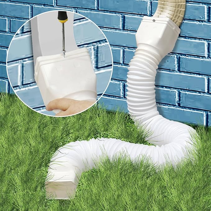Extensiones Flexibles para Bajantes de Canaletas | Pack x2 | 20-59 Pulgadas | Blanco
