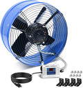 Ventilador de extracción para ático de 15" con termostato - Ventilador de ventilación para hastial de 1300 CFM con termostato que cubre 1850 pies cuadrados