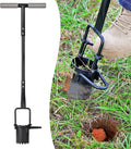 Omesata Extractor de Césped y Plantador de Bulbos – Mango Largo, Base Dentada para Tulipanes, Lirios y Narcisos