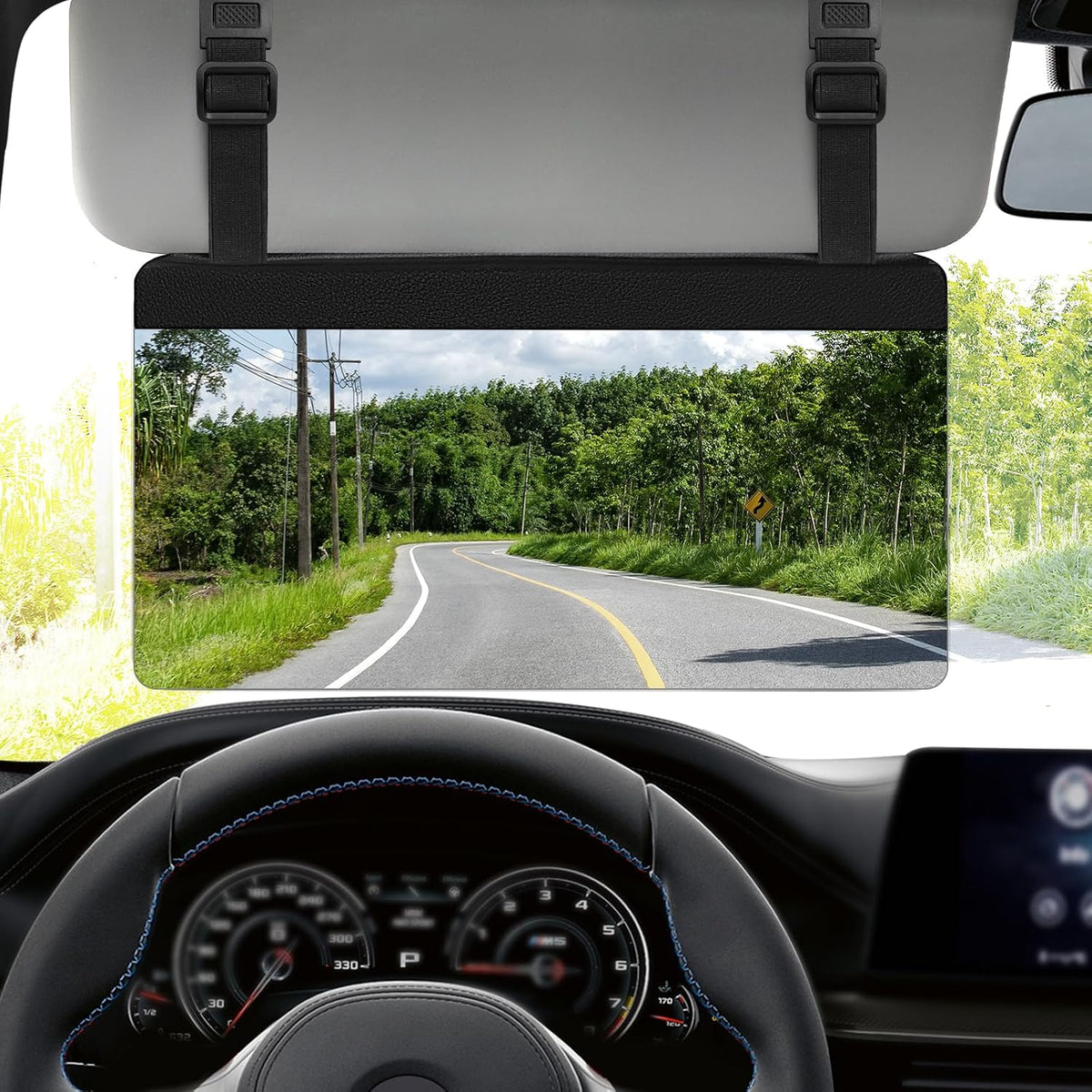 Extensor de visera parasol DWAEEGG 2025 mejorado para coche, extensor de visera polarizado para coche, bloqueador solar, extensor de visera para coches y protección contra rayos UV, conducción segura, universal