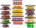ECO-TOGO 32 PCS Plastic Food Storage Containers with Lids Airtight, BPA-Free Leakproof Meal Prep Container Set for Kitchen Storage Reusable, Microwave Dishwasher Safe Stackable with Labels & Marker