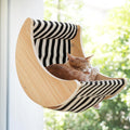 Camas para gatos de ventana para gatos de interior, perchas, estantes lunares montados con fuertes ventosas, asiento de ventana para gatos para dormir y observar pájaros (rayas).
