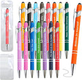Kit de 60 bolígrafos inspiradores con punta de lápiz táctil y frases: 30 bolígrafos motivacionales + 30 bolsas individuales; citas inspiradoras e ideas positivas; para profesores, oficinas, escuelas, reuniones y eventos de equipo (rosa).