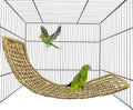 Estera de Fibra Marina para Aves 76x18cm | Hamaca Tejida Natural | Escalera de Cuerda | Juguete para Jaula | Loros y Cacatúas